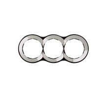 Simon 88 Рамка декоративная, 3 поста, круг в круге, S88, хром  88630-33  Simon