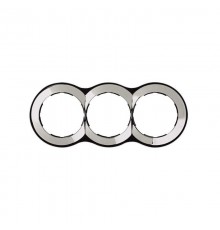 Simon 88 Рамка декоративная, 3 поста, круг в круге, S88, хром  88630-33  Simon