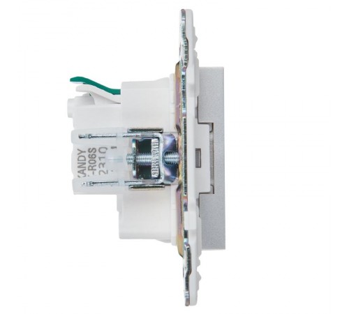 SKANDY Розетка с з/к/ш 16А б/к SK-R06S серебряный  SK-R14-16-1-K23  IEK