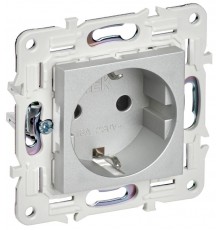 SKANDY Розетка с з/к/ш 16А б/к SK-R06S серебряный  SK-R14-16-1-K23  IEK