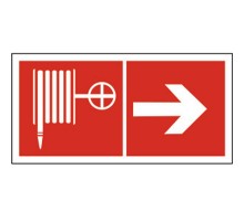 Знак безопасности BL-2010B.F31"Указ. движения к пожарному крану направо"  a18337  Белый свет