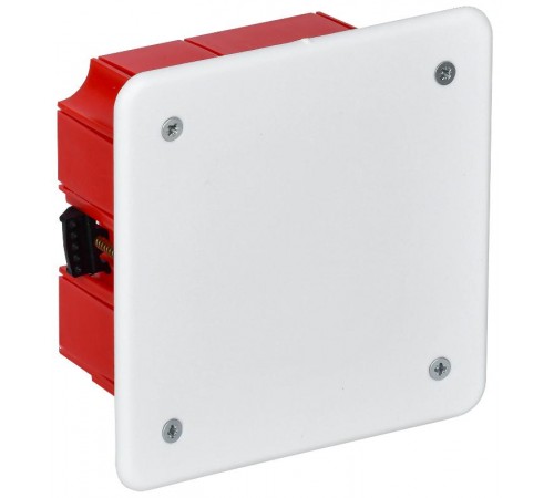 Коробка распределительная с/у 92х92x45 КМ41022 с саморезами, пластиковые лапки, с крышкой (для полых стен)  UKG11-092-092-045-P  IEK