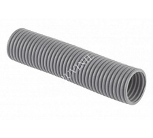 Труба гибкая гофрированная ПВХ 50мм без протяжки тяжёлая (15м) серый  15010  Рувинил