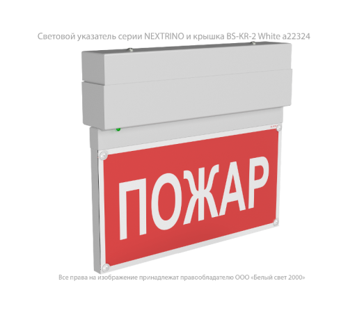 Указатель аварийный светодиодный BS-NEXTRINO-71-S1-INEXI2 White 6,3Вт 1ч IP40 постоянный накладной  a16742  Белый свет