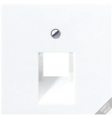 Крышка для одинарных телефонных и компьютерных розеток (UAE), фиксация винтом; дюропласт; мокко; A500  A569-1PLUAMO  Jung