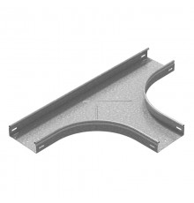 Т-отвод плавный универсальный к лотку 600х200 радиус 200 мм, толщ. 1,5 мм, гор. цинк, 387362  ТТРП-600х200-1,5-R200-ГЦ   Ostec