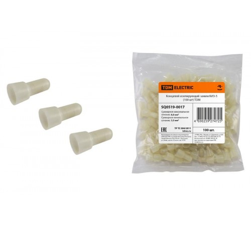 Концевой изолирующий зажим КИЗ-3 (100 шт)  SQ0519-0017  TDM