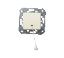 Simon 27 Выключатель 1-кл кнопочный со шнуром, 10А 230В, широкий модуль, S27, слоновая кость  27153-62  Simon