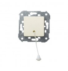 Simon 27 Выключатель 1-кл кнопочный со шнуром, 10А 230В, широкий модуль, S27, слоновая кость  27153-62  Simon