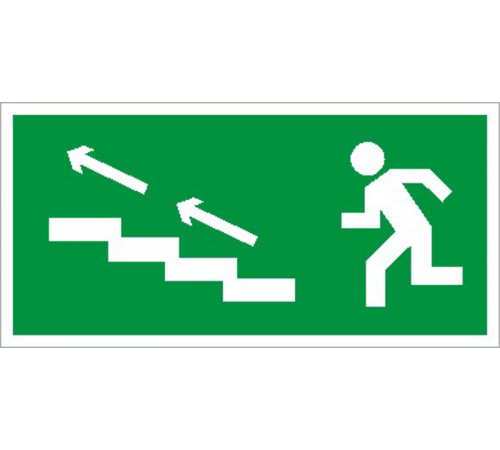 Пиктограмма ПЭУ 007 По лестнице вверх налево (242х50) PC-M /комплект, 2шт./  2502000750  Световые Технологии