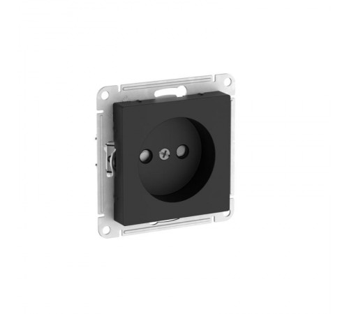 AtlasDesign Карбон Розетка без заземления со шторками, 16А, механизм, быстрозажимные клеммы  ATN001049S  SE