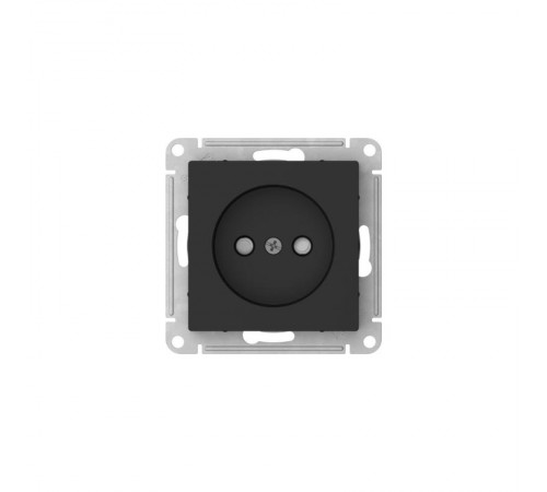 AtlasDesign Карбон Розетка без заземления со шторками, 16А, механизм, быстрозажимные клеммы  ATN001049S  SE