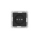 AtlasDesign Карбон Розетка без заземления со шторками, 16А, механизм, быстрозажимные клеммы  ATN001049S  SE
