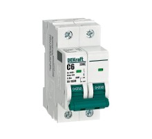 Выключатель автоматический без теплозащиты двухполюсный ВА-103М2P 6А характеристика C 6кА  12509DEK  Dekraft