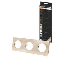 Рамка тройная шампань, алюминий, текстурированный, "Байкал"   SQ1819-0557  TDM