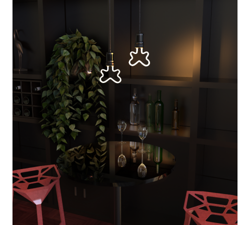 Лампа светодиодная   Filament Artline Butterfly 4W 330lm 2700К Е27 milky LED 1/10/100  1001802104  Gauss