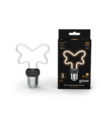 Лампа светодиодная   Filament Artline Butterfly 4W 330lm 2700К Е27 milky LED 1/10/100  1001802104  Gauss