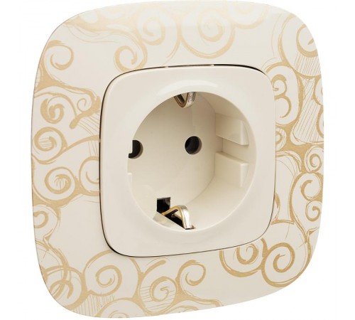 Valena ALLURE DIY Сл.кость Розетка 1-ая с/з, безвинт.зажим  753821  Legrand