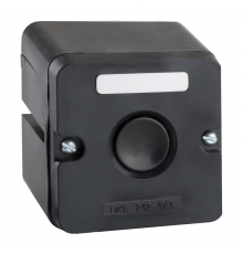 Пост кнопочный ПКЕ 212-1-У3-IP40 (черная кнопка)  150746  КЭАЗ