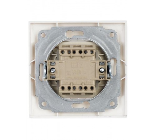 КВАРТА Белый Выключатель 2-клавишный с индикацией 10А ВС10-2-1-КБ  EVK21-K01-10-DM  GENERICA