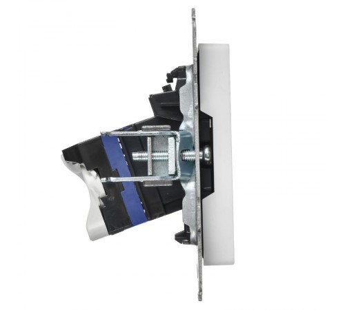 BRITE Розетка компьютерная двойная RJ45 кат.6 РК11-2-БрАБ арктический белый   BR-K20-2-K91  IEK