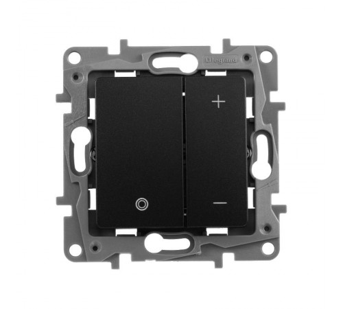 Etika Антрацит Светорегулятор нажимной, 400Вт  672618  Legrand