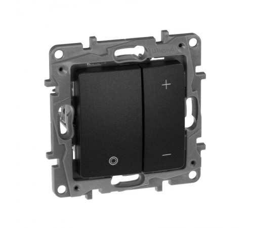 Etika Антрацит Светорегулятор нажимной, 400Вт  672618  Legrand