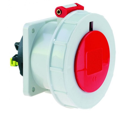 Розетка встраиваемая 32A 5р(3P+N+PE) 6h 400V IP67 75х75мм Quick-Сonnect I 13762-Bals I Bals