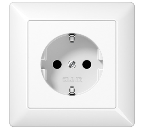 Штепсельная розетка SCHUKO 16A 250V~ с защитой от детей; белая AS1520KIWW Jung