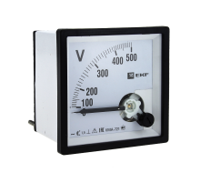 Вольтметр VMA-721 аналоговый на панель (72х72) квадратный вырез 500В прямое подкл. PROxima    vma-721-500  EKF