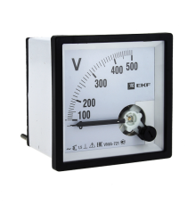 Вольтметр VMA-721 аналоговый на панель (72х72) квадратный вырез 500В прямое подкл. PROxima    vma-721-500  EKF
