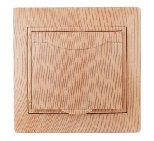 1-203-11 Intro Розетка 2P+E Schuko с крышкой, 16А-250В, IP20, СУ, Plano, сосна  Б0030065  Intro