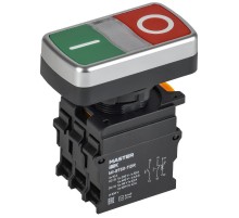 Кнопка "I-O" с подсветкой d=22мм 1NO+1NC MASTER  MI-BT60-11DR-3-11-K51  IEK