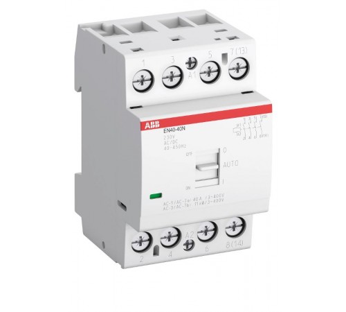 Контактор EN40-40N-06 модульный с ручным управлением (40А АС-1, 4НО), катушка 230В AC/DC  1SAE342111R0640  ABB