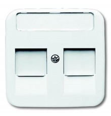 Накладкадля розеток с супп. 1810, 1812, 1814, 1816 и 1818, с полем для надписи, серия Reflex SI, белый  1753-0-9989   2CKA001753A9989  ABB