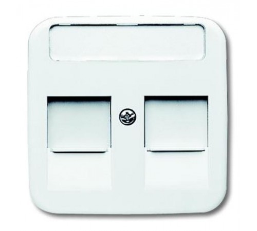 Накладкадля розеток с супп. 1810, 1812, 1814, 1816 и 1818, с полем для надписи, серия Reflex SI, белый  1753-0-9989   2CKA001753A9989  ABB
