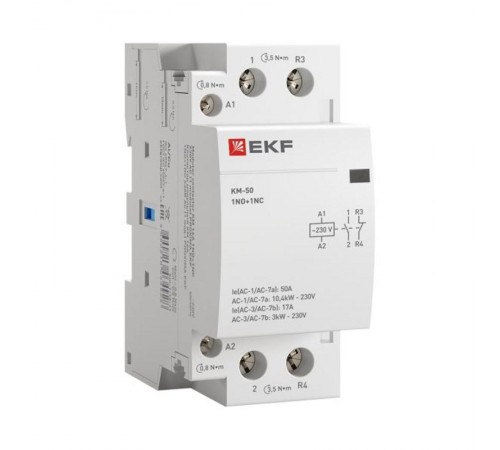Контактор модульный КМ 50А NО+NC (2 мод.) EKF PROxima  km-2-50-11  EKF