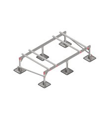 Опорная конструкция для установки оборудования TECHNORAPTOR STEELFOOT 2000х1200  KM-TR-STF-SSEI-2000-1200  КМ - профиль