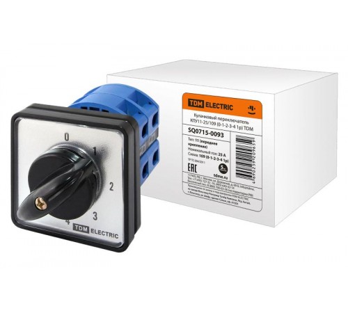 Кулачковый переключатель КПУ11-25/109 (0-1-2-3-4 1р)  SQ0715-0093  TDM