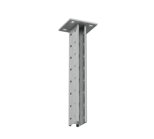 Страт-стойка двойная усиленная 41х41 L950 мм s:2,5 (тройная перфорация)  2PSTPH41-950 3P  КМ-Профиль