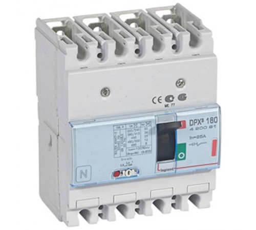 Автоматический выключатель DPX3 160 термомагнитный расцепитель 36кА 400В 4П 25А  420091  Legrand