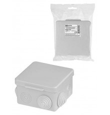 Распаячная коробка ОП для прямого монтажа 80х80х50 мм, крышка, IP54, 7 вх. инд. штрихкод  SQ1401-7512  TDM