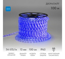 Дюралайт LED, эффект мерцания (2W) - синий, 36 LED/м, бухта 100м  121-253  NEON-NIGHT
