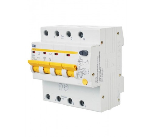 Выключатель автоматический дифференциального тока АД14S 4п 32А C 100мА тип AC (5 мод)  MAD13-4-032-C-100  IEK