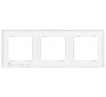 Рамка для розеток и выключателей ЭРА Серия 12 12-5003-01М на 3 поста, белый матовый   Б0065738  ЭРА