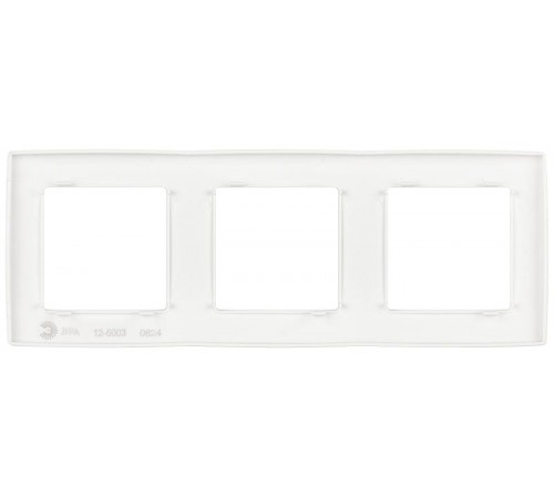 Рамка для розеток и выключателей ЭРА Серия 12 12-5003-01М на 3 поста, белый матовый   Б0065738  ЭРА