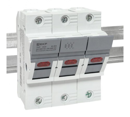Предохранитель-разъединитель DF 14х51 3Р (тип ПВЦ)   df143-e  EKF