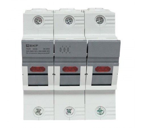 Предохранитель-разъединитель DF 14х51 3Р (тип ПВЦ)   df143-e  EKF