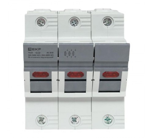 Предохранитель-разъединитель DF 14х51 3Р (тип ПВЦ)   df143-e  EKF