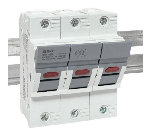 Предохранитель-разъединитель DF 14х51 3Р (тип ПВЦ)   df143-e  EKF